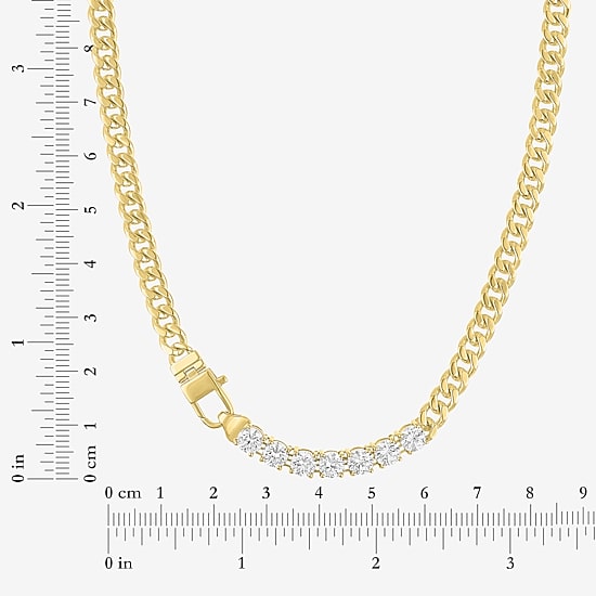 Bold Addiction Womens 14K Gold Over Brass 18 Inch Curb Chain Necklace