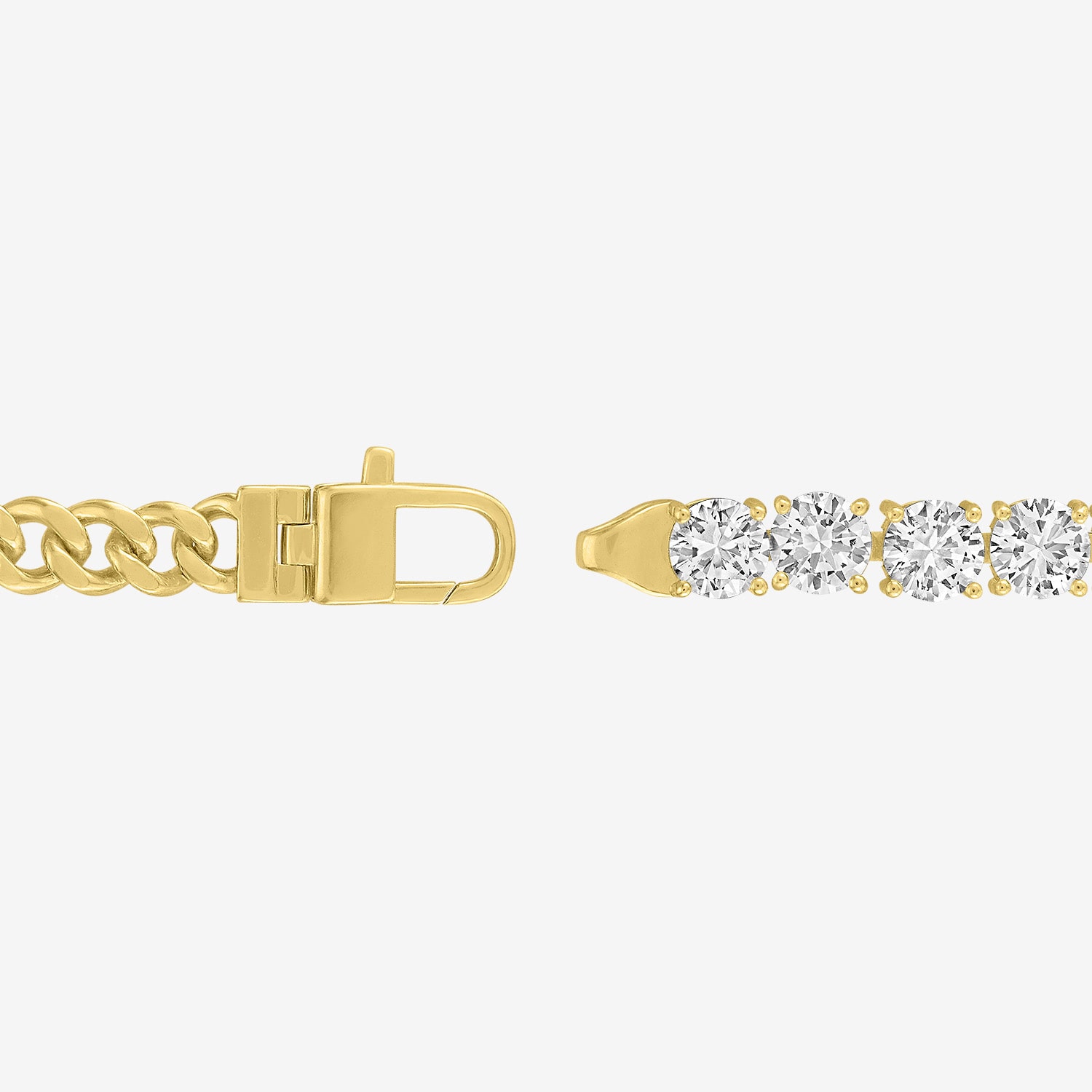 Bold Addiction Womens 14K Gold Over Brass 7.5 Inch Curb Chain Bracelet