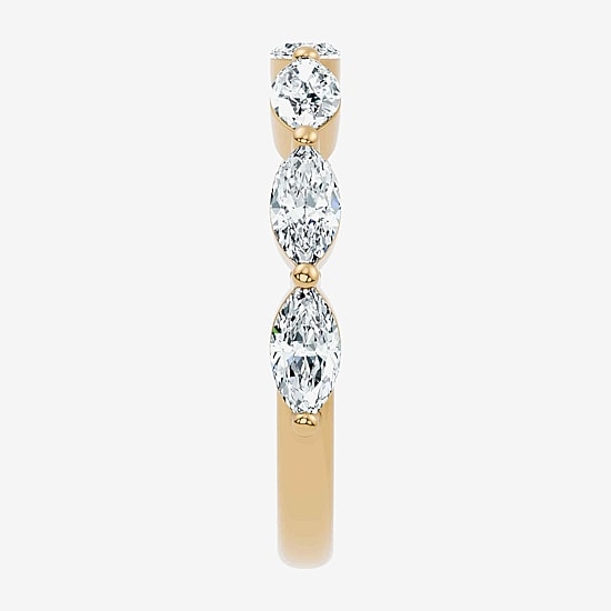 Signature By Modern Bride (F-G / Vs2-Si1) Womens 1 CT. T.W. Lab Grown White Diamond 10K Gold Wedding Band