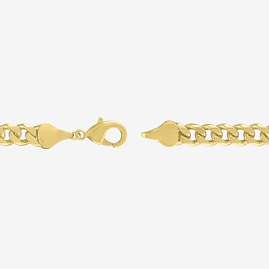 Bold Addiction Womens 14K Gold Over Brass 7.5 Inch Curb Chain Bracelet