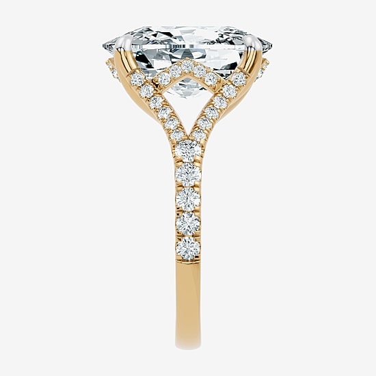 Signature By Modern Bride (F-G / Vs2-Si1) Womens 8 1/2 Ct. T.W. Lab Grown White Diamond 14K Gold Cushion Side Stone Engagement Ring