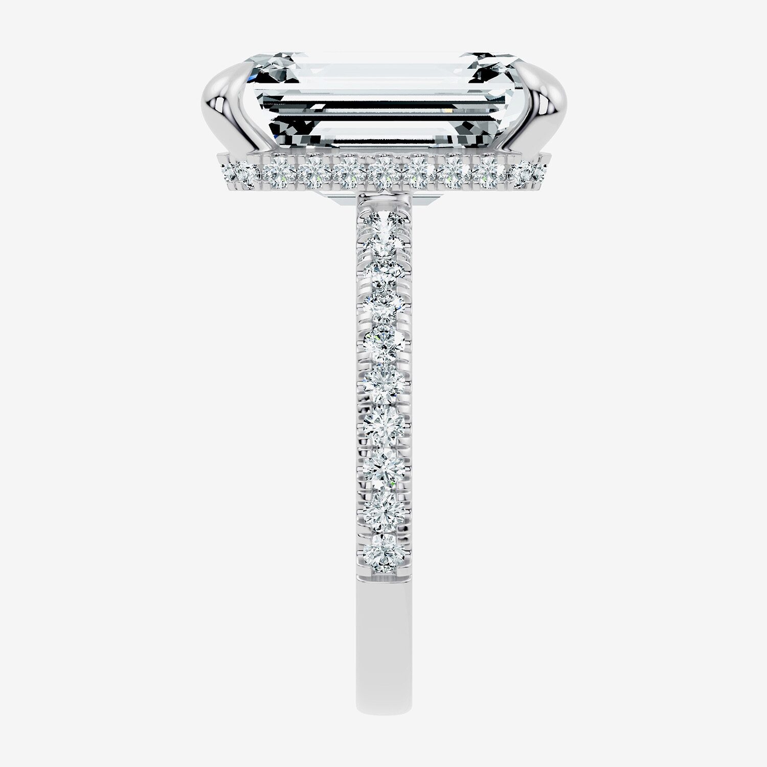 Signature By Modern Bride (F-G / Vs2-Si1) Womens 1/ Ct. T.W. Lab Grown White Diamond 14K Gold Side Stone Engagement Ring