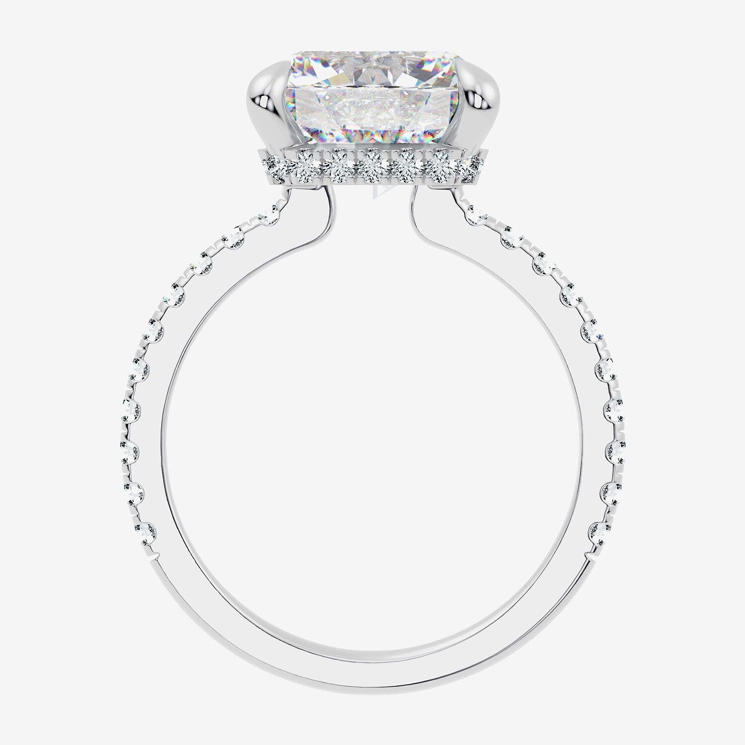 Signature By Modern Bride (F-G / Vs2-Si1) Womens 1/ Ct. T.W. Lab Grown White Diamond 14K Gold Side Stone Engagement Ring