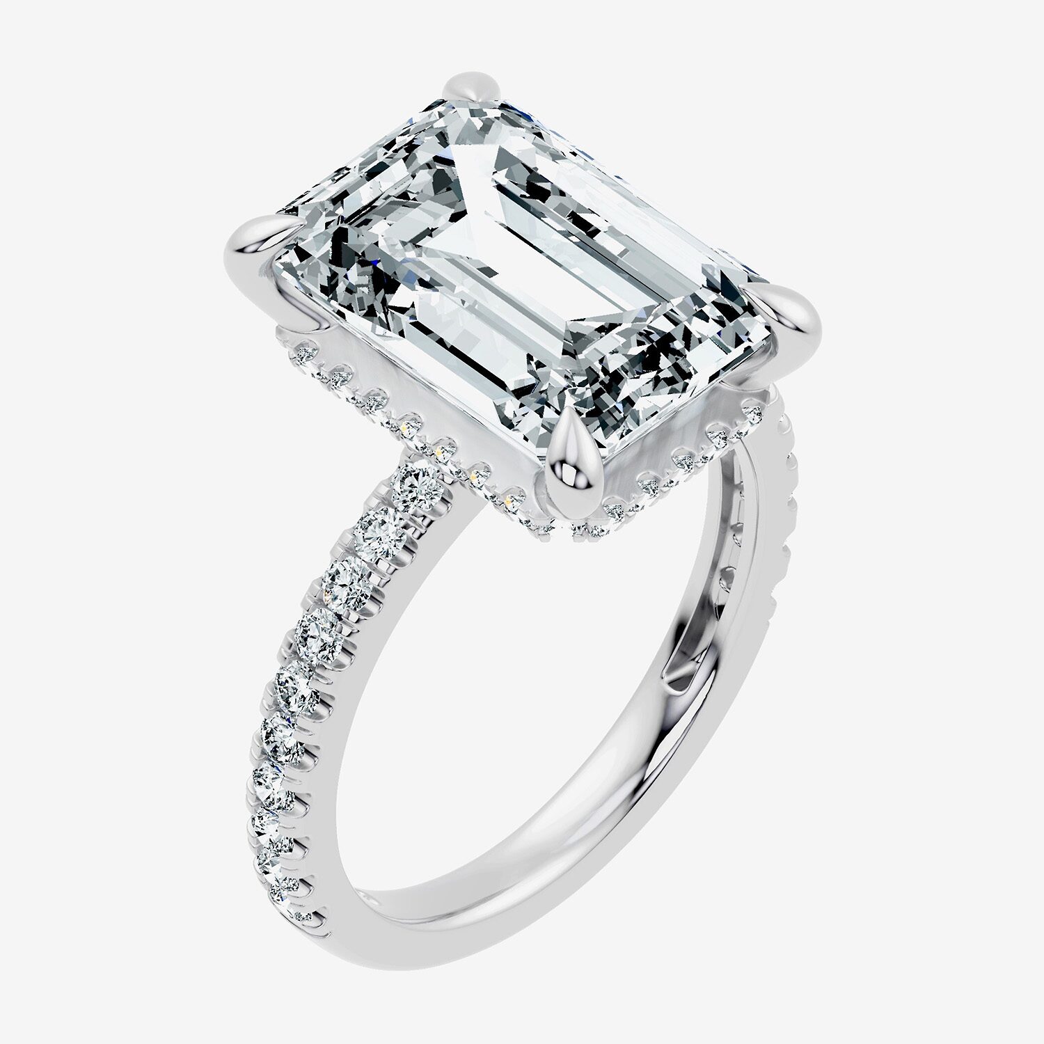Signature By Modern Bride (F-G / Vs2-Si1) Womens 1/ Ct. T.W. Lab Grown White Diamond 14K Gold Side Stone Engagement Ring