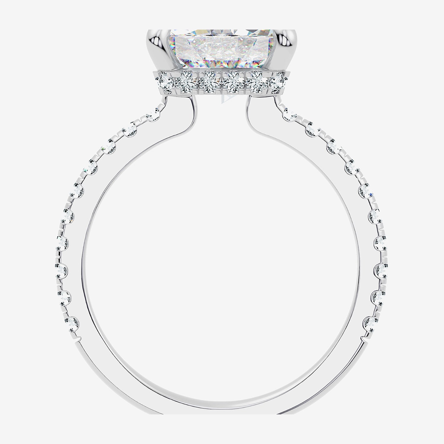 Signature By Modern Bride (F-G / Vs2-Si1) Womens 1/ CT. T.W. Lab Grown White Diamond 14K Gold Side Stone Engagement Ring