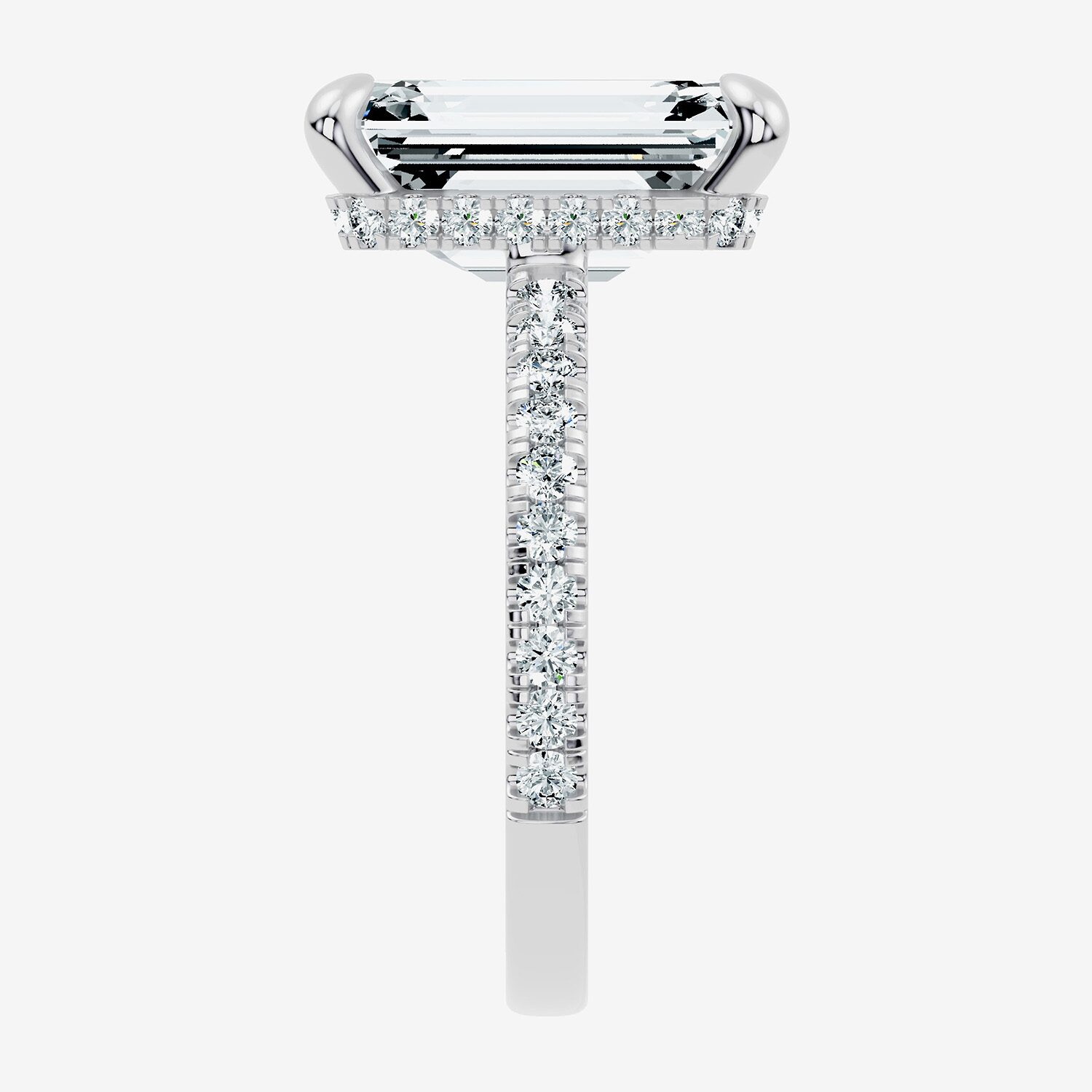 Signature By Modern Bride (F-G / Vs2-Si1) Womens 1/ CT. T.W. Lab Grown White Diamond 14K Gold Side Stone Engagement Ring
