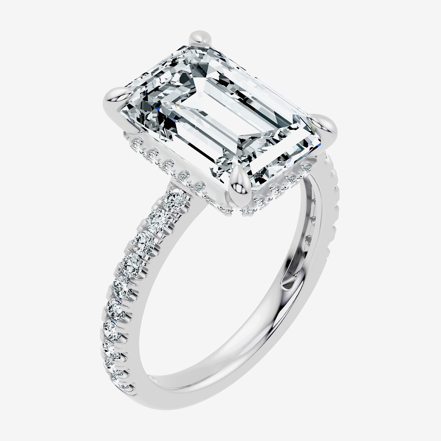 Signature By Modern Bride (F-G / Vs2-Si1) Womens 1/ CT. T.W. Lab Grown White Diamond 14K Gold Side Stone Engagement Ring