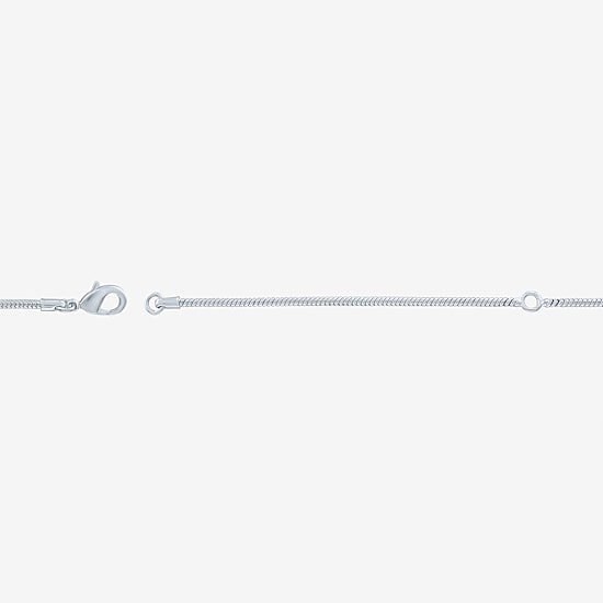 Bold Addiction Womens Lab Created White Sapphire Pure Silver Over Brass Round 16 Inch Pendant Necklace