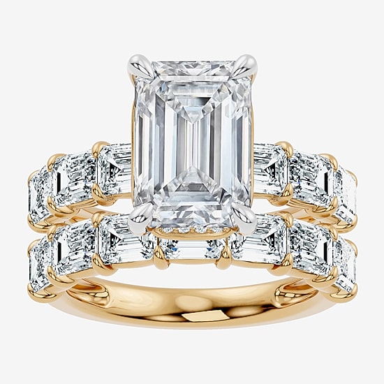 Signature By Modern Bride (F-G / Vs2-Si1) Womens 8 1/4 Ct. T.W. Lab Grown White Diamond 14K Gold Side Stone Bridal Set