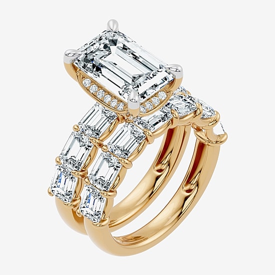 Signature By Modern Bride (F-G / Vs2-Si1) Womens 8 1/4 Ct. T.W. Lab Grown White Diamond 14K Gold Side Stone Bridal Set