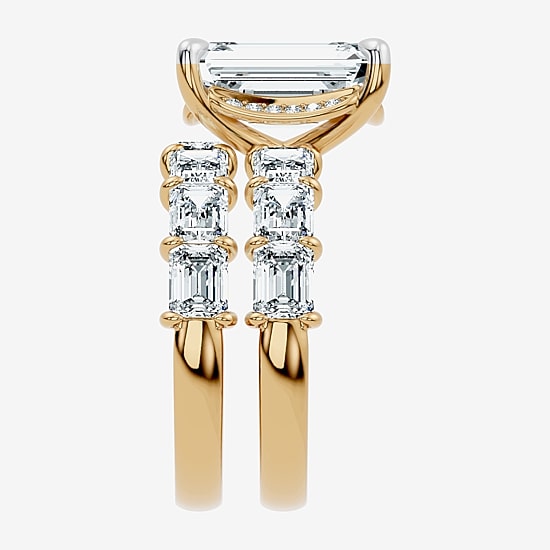 Signature By Modern Bride (F-G / Vs2-Si1) Womens 8 1/4 Ct. T.W. Lab Grown White Diamond 14K Gold Side Stone Bridal Set
