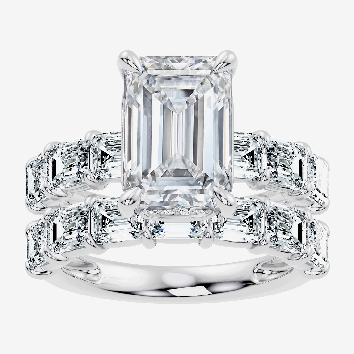 Signature By Modern Bride (F-G / Vs2-Si1) Womens 8 1/4 Ct. T.W. Lab Grown White Diamond 14K Gold Side Stone Bridal Set