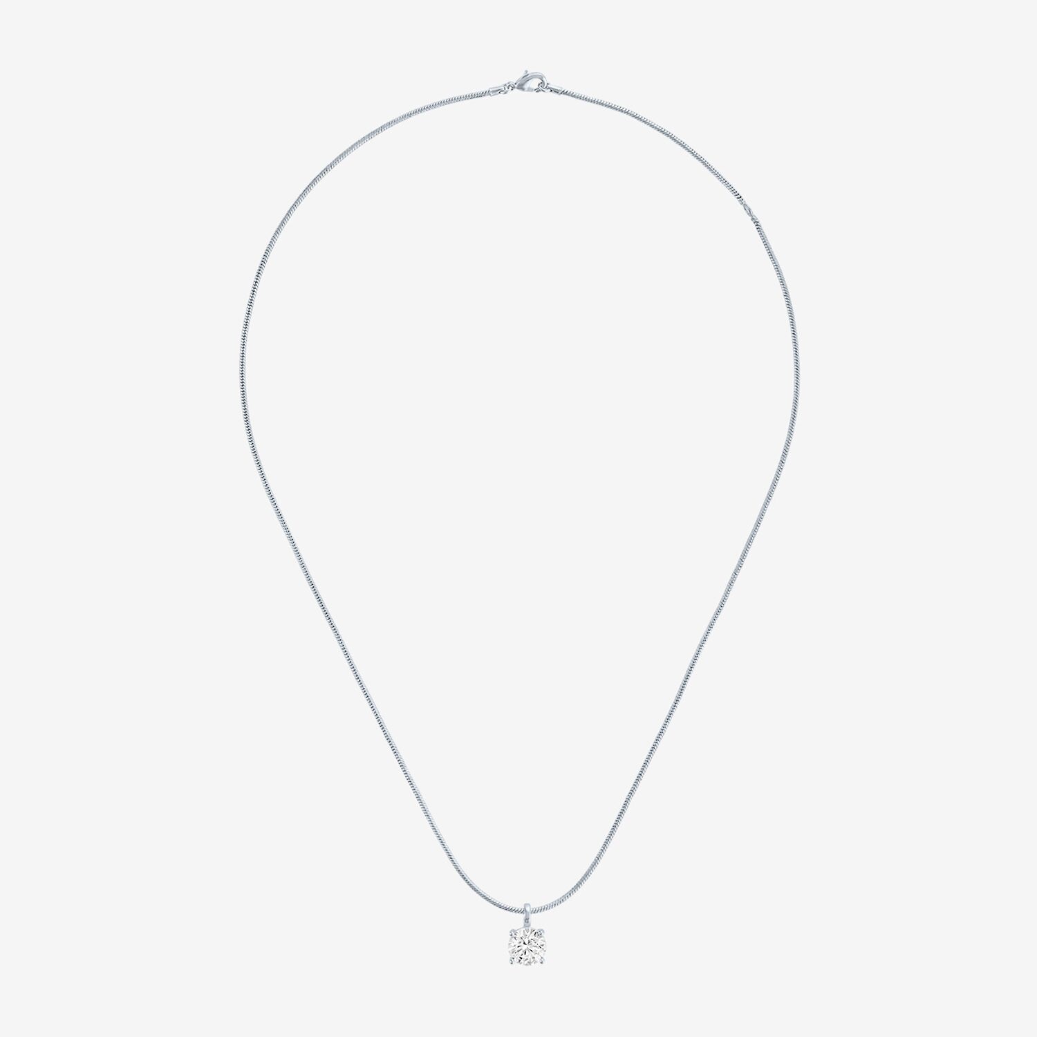 Bold Addiction Womens Lab Created White Sapphire Pure Silver Over Brass Round 16 Inch Pendant Necklace