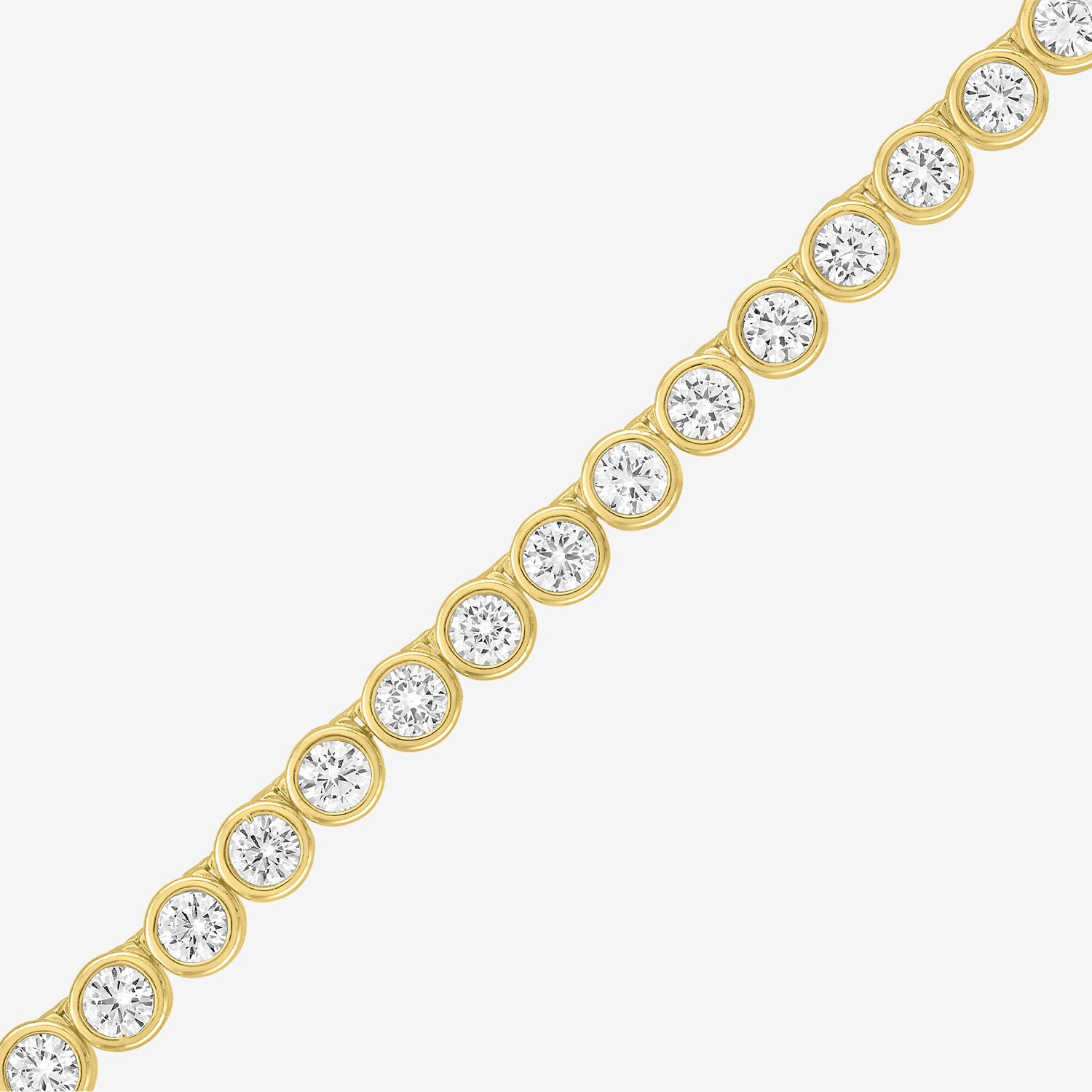 Bold Addiction Womens White Sapphire 14K Gold Over Brass 17 Inch Tennis Necklace