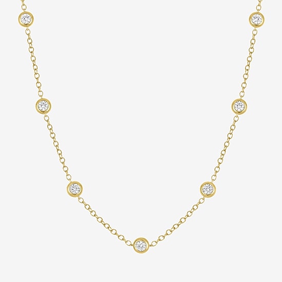 Bold Addiction Womens 14K Gold Over Brass 16 Inch Cable Chain Necklace