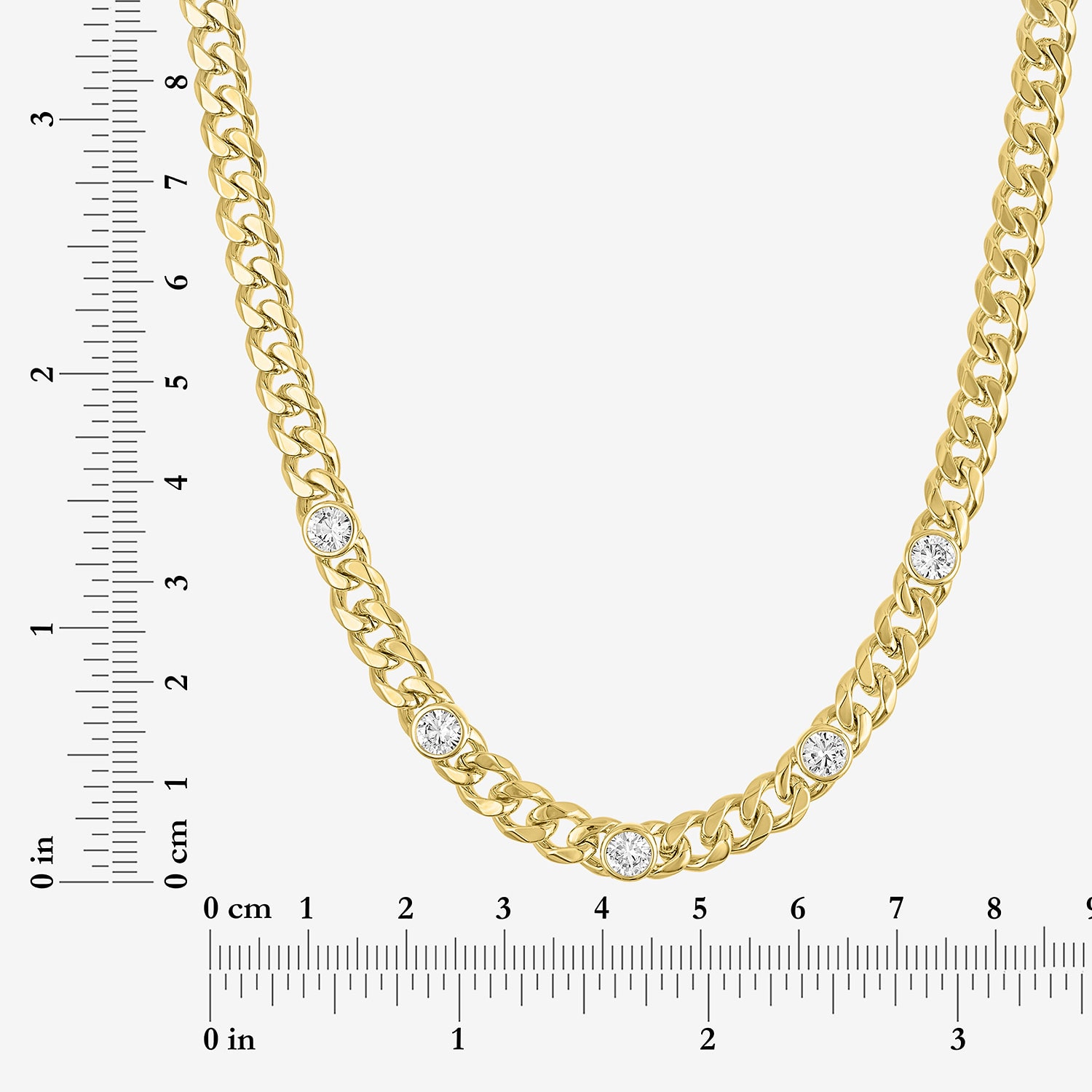 Bold Addiction Womens 14K Gold Over Brass 18 Inch Curb Chain Necklace