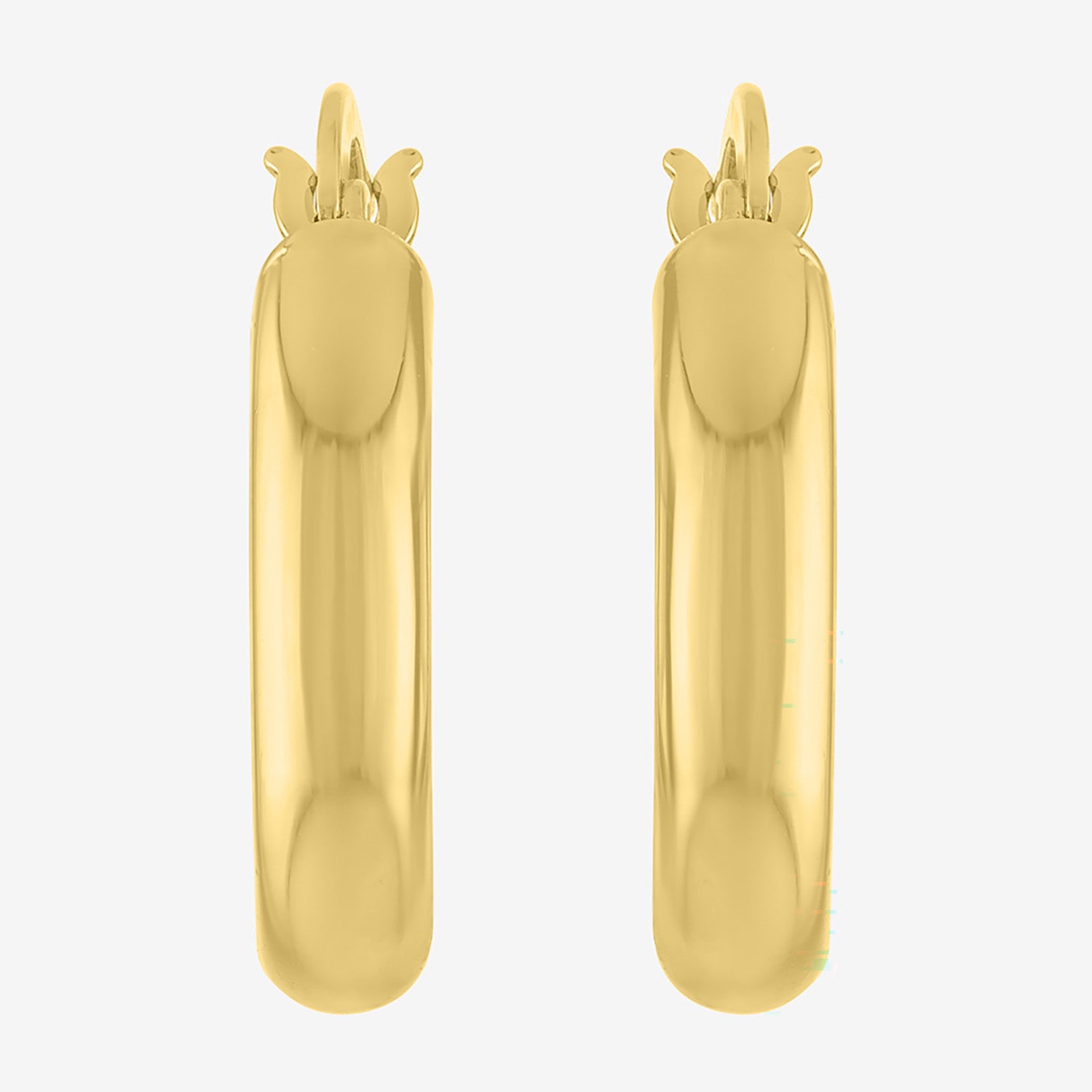 Bold Addiction Womens 14K Gold Over Brass 20mm Hoop Earrings