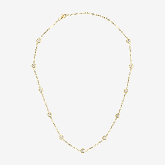 Bold Addiction Womens 14K Gold Over Brass 16 Inch Cable Chain Necklace