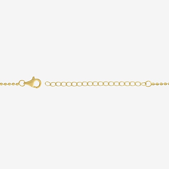 Bold Addiction Womens 14K Gold Over Brass 16 Inch Bead Chain Necklace