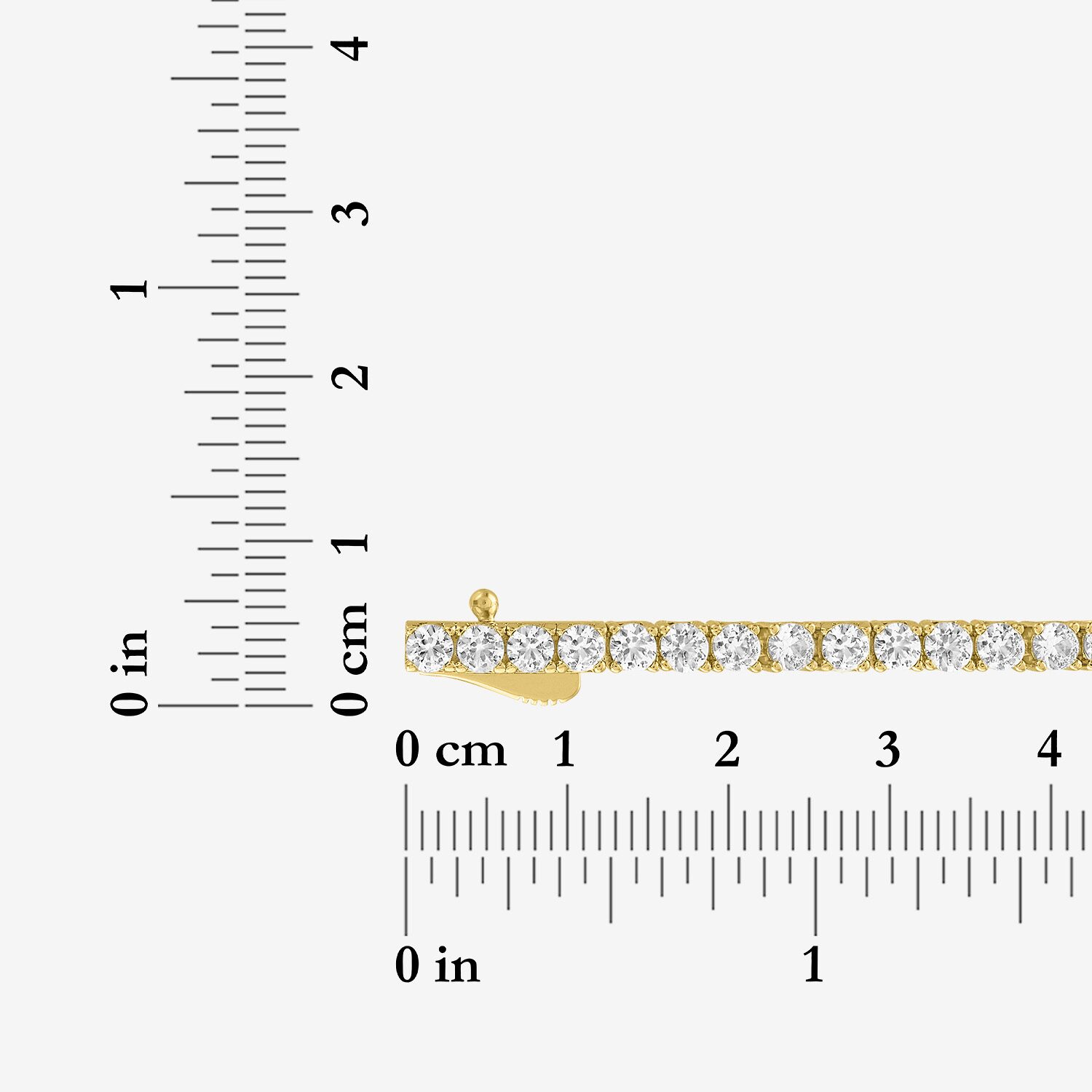 Bold Addiction Womens Lab Created White Sapphire Pure Silver Over Brass 7.5 Inch Tennis Bracelet
