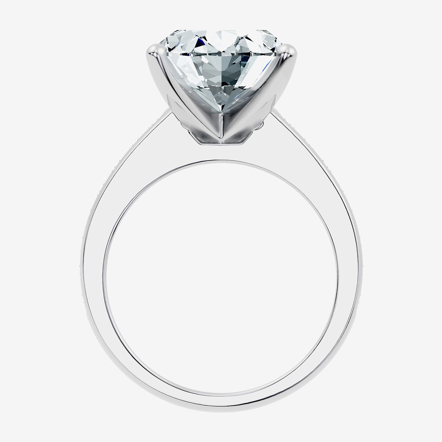 Signature By Modern Bride (F-G / Vs2-Si1) Womens / CT. T.W. Lab Grown White Diamond 14K Gold Oval Side Stone Engagement Ring