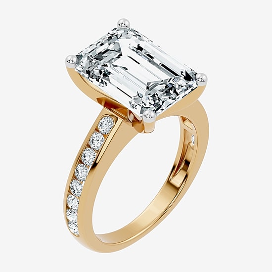 Signature By Modern Bride (F-G / Vs2-Si1) Womens 8 1/2 Ct. T.W. Lab Grown White Diamond 14K Gold Side Stone Engagement Ring
