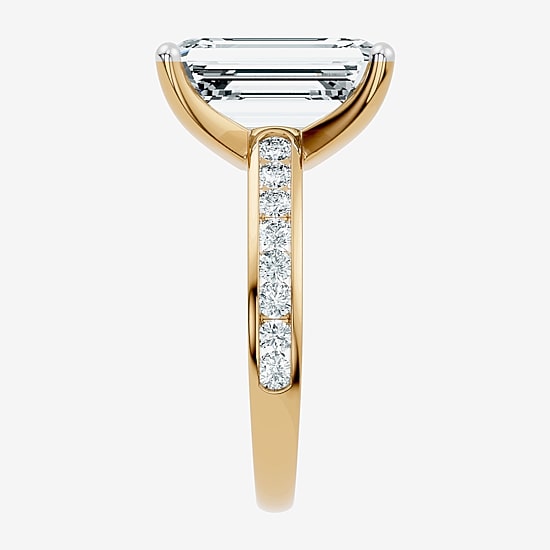 Signature By Modern Bride (F-G / Vs2-Si1) Womens 8 1/2 Ct. T.W. Lab Grown White Diamond 14K Gold Side Stone Engagement Ring