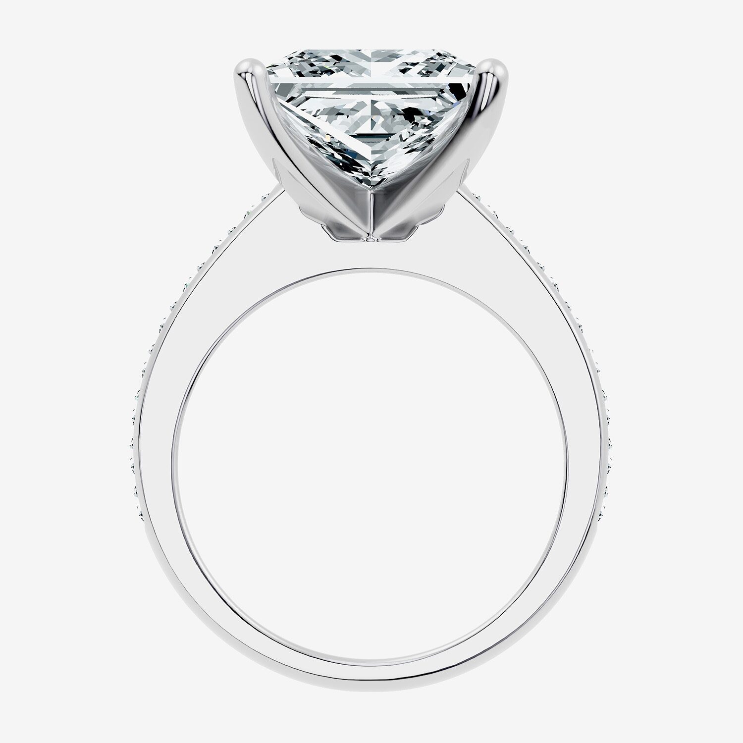 Signature By Modern Bride (F-G / Vs2-Si1) Womens 1/ CT. T.W. Lab Grown White Diamond 14K Gold Side Stone Engagement Ring