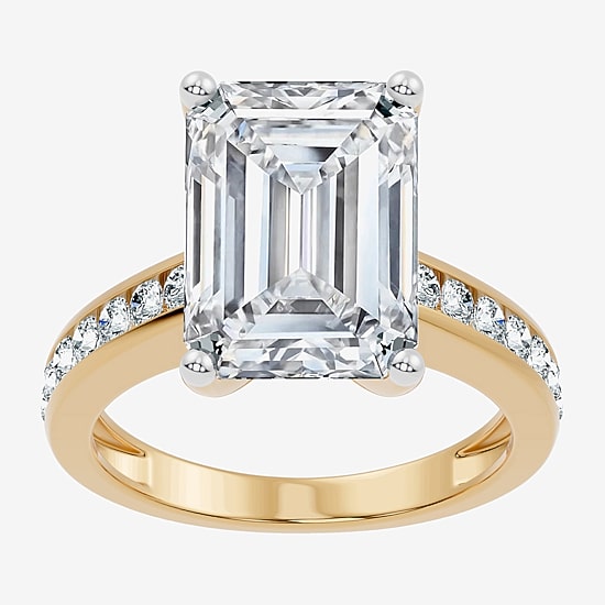 Signature By Modern Bride (F-G / Vs2-Si1) Womens 8 1/2 Ct. T.W. Lab Grown White Diamond 14K Gold Side Stone Engagement Ring