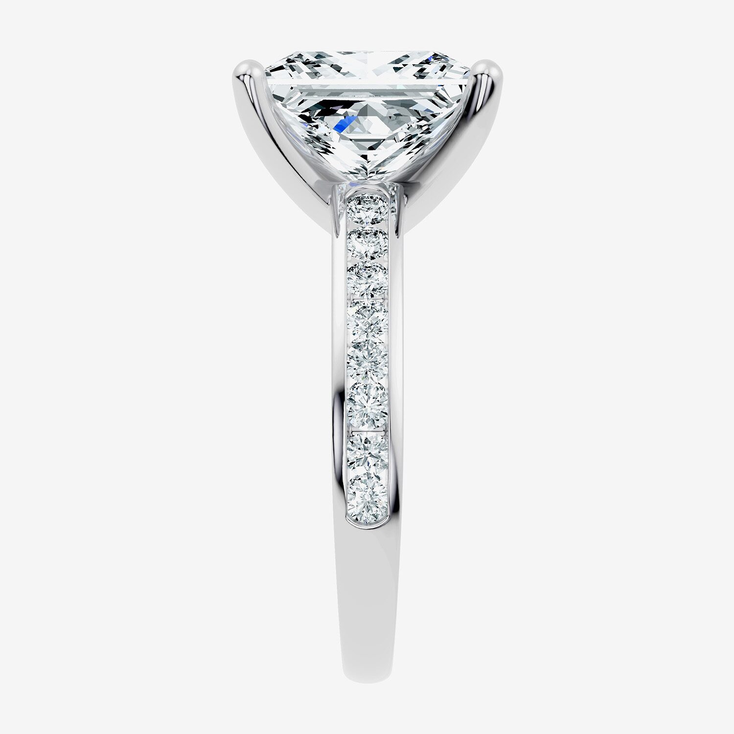 Signature By Modern Bride (F-G / Vs2-Si1) Womens 1/ CT. T.W. Lab Grown White Diamond 14K Gold Side Stone Engagement Ring