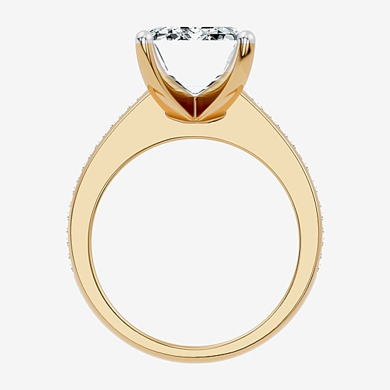 Signature By Modern Bride (F-G / Vs2-Si1) Womens 8 1/2 Ct. T.W. Lab Grown White Diamond 14K Gold Side Stone Engagement Ring