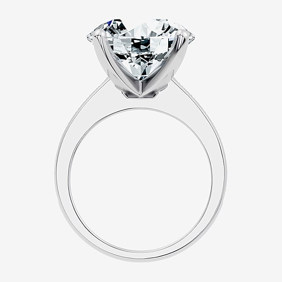 Signature By Modern Bride (F-G / Vs2-Si1) Womens 8 1/2 Ct. T.W. Lab Grown White Diamond 14K Gold Round Side Stone Engagement Ring