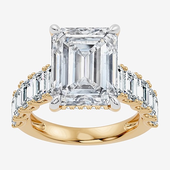 Signature By Modern Bride (F-G / Vs2-Si1) Womens 10 1/4 Ct. T.W. Lab Grown White Diamond 14K Gold Side Stone Engagement Ring