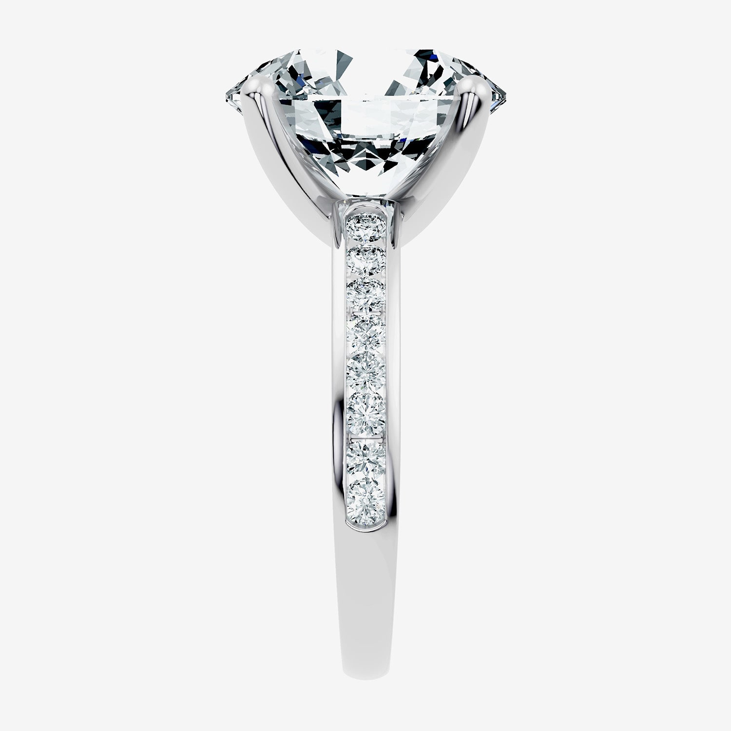 Signature By Modern Bride (F-G / Vs2-Si1) Womens 1/2 Ct. T.W. Lab Grown White Diamond 14K Gold Round Side Stone Engagement Ring