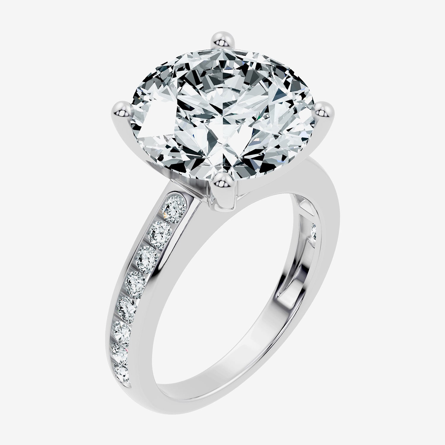 Signature By Modern Bride (F-G / Vs2-Si1) Womens 1/2 Ct. T.W. Lab Grown White Diamond 14K Gold Round Side Stone Engagement Ring