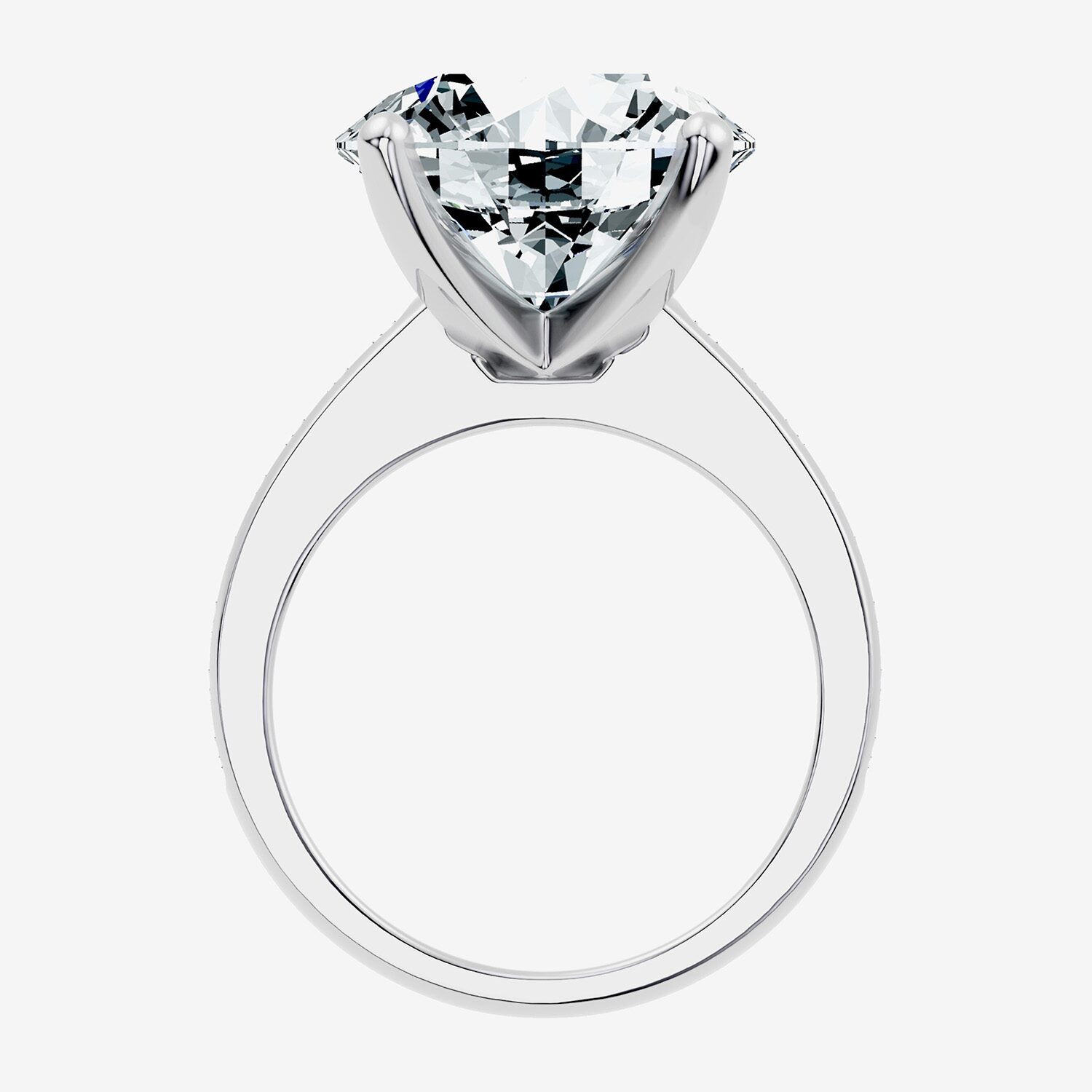 Signature By Modern Bride (F-G / Vs2-Si1) Womens 1/2 CT. T.W. Lab Grown White Diamond 14K Gold Round Side Stone Engagement Ring