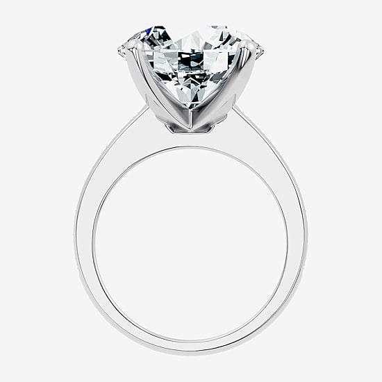 Signature By Modern Bride (F-G / Vs2-Si1) Womens 10 1/2 Ct. T.W. Lab Grown White Diamond 14K Gold Round Side Stone Engagement Ring