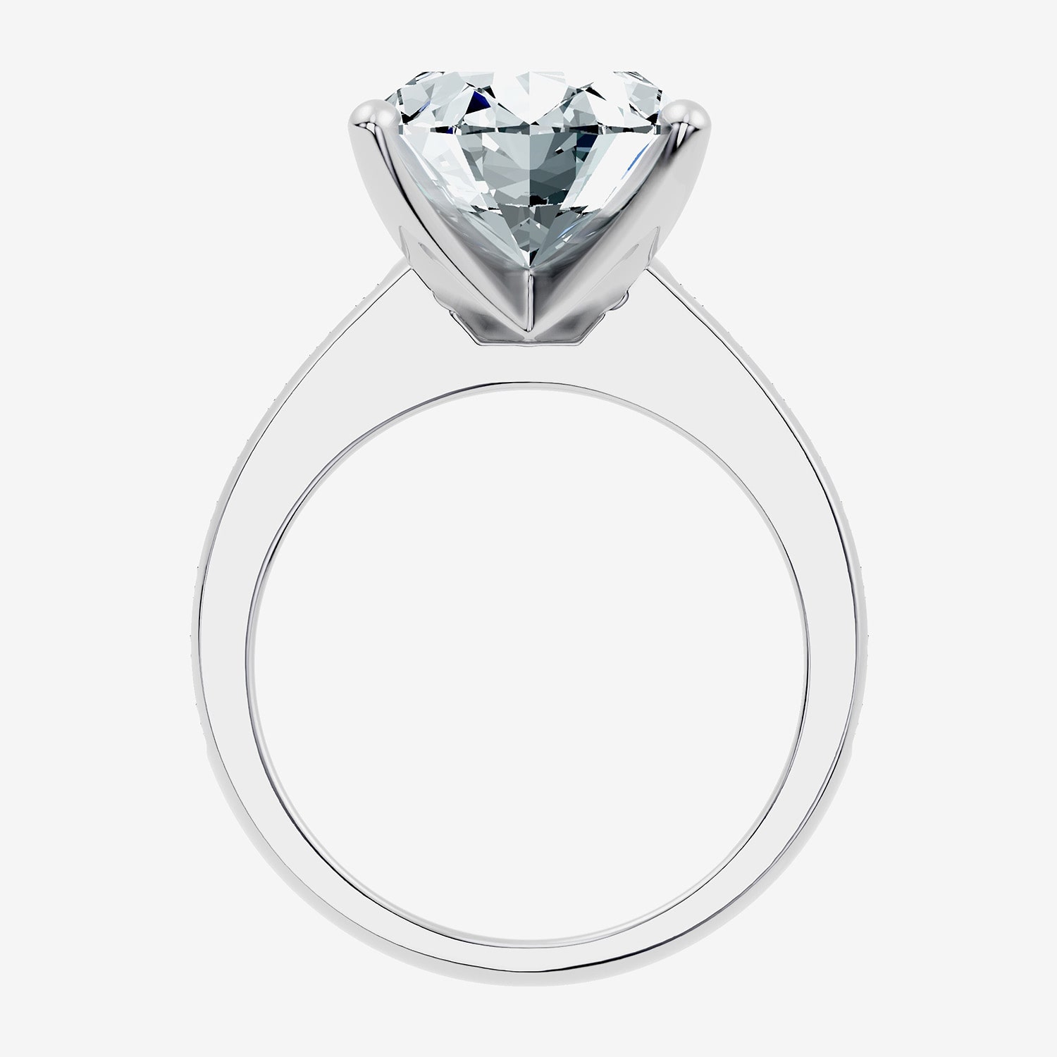 Signature By Modern Bride (F-G / Vs2-Si1) Womens 1/2 CT. T.W. Lab Grown White Diamond 14K Gold Oval Side Stone Engagement Ring