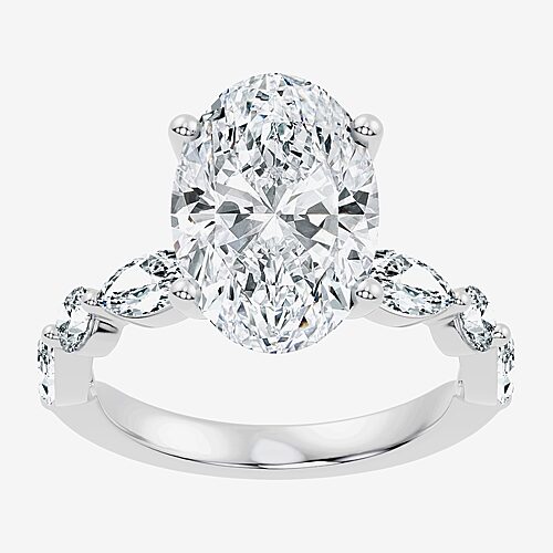 Modern Bride Signature By  (f-g / Vs2-si1) Womens 6 Ct. T.w. Lab Grown White Diamond 14k Gold Oval Si