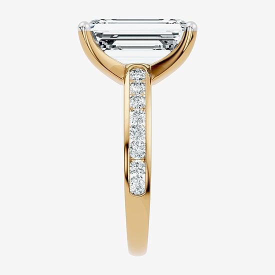 Signature By Modern Bride (F-G / Vs2-Si1) Womens 10 1/2 Ct. T.W. Lab Grown White Diamond 14K Gold Side Stone Engagement Ring
