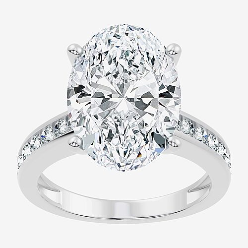 Modern Bride Signature By  (f-g / Vs2-si1) Womens 8 1/2 Ct. T.w. Lab Grown White Diamond 14k Gold Ova