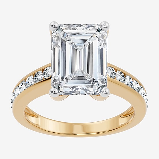 Signature By Modern Bride (F-G / Vs2-Si1) Womens 6 1/2 Ct. T.W. Lab Grown White Diamond 14K Gold Side Stone Engagement Ring