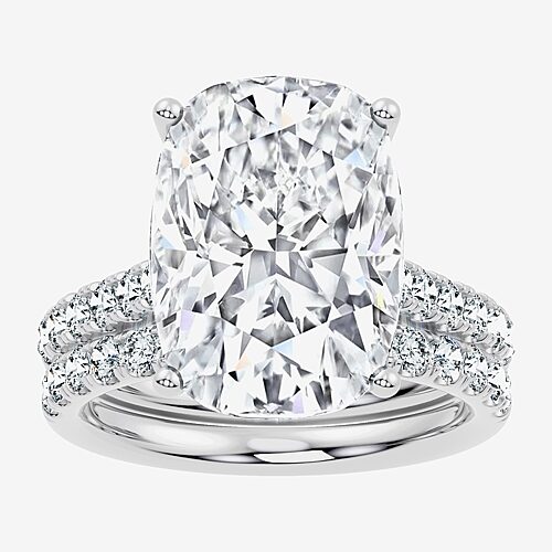 Modern Bride Signature By  (f-g / Vs2-si1) Womens 9 Ct.t.w. Lab Grown White Diamond 14k Gold Cushion