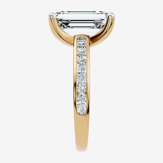 Signature By Modern Bride (F-G / Vs2-Si1) Womens 6 1/2 Ct. T.W. Lab Grown White Diamond 14K Gold Side Stone Engagement Ring