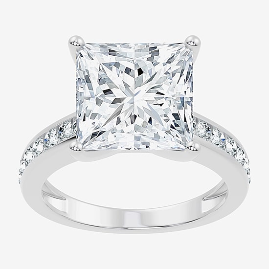 Signature By Modern Bride (F-G / Vs2-Si1) Womens 8 1/2 Ct. T.W. Lab Grown White Diamond 14K Gold Side Stone Engagement Ring