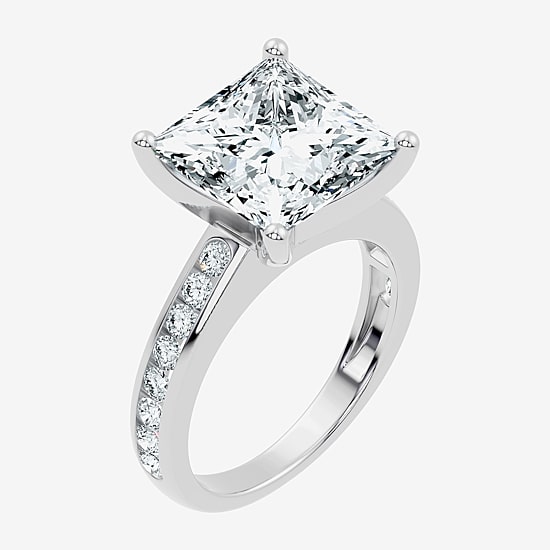Signature By Modern Bride (F-G / Vs2-Si1) Womens 8 1/2 Ct. T.W. Lab Grown White Diamond 14K Gold Side Stone Engagement Ring