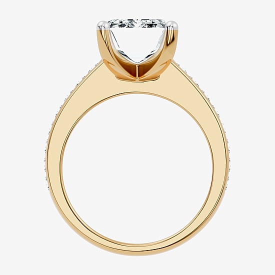 Signature By Modern Bride (F-G / Vs2-Si1) Womens 5 1/2 CT. T.W. Lab Grown White Diamond 14K Gold Side Stone Engagement Ring