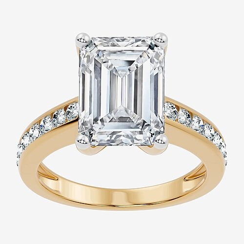 Signature By Modern Bride (F-G / Vs2-Si1) Womens 5 1/2 CT. T.W. Lab Grown White Diamond 14K Gold Side Stone Engagement Ring, 9, Yellow