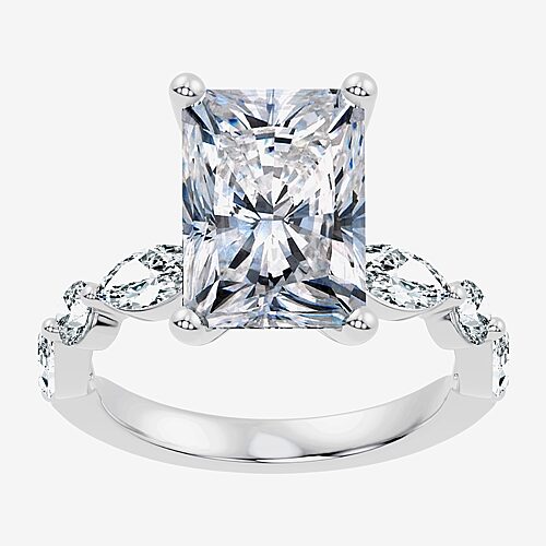 Modern Bride Signature By  (f-g / Vs2-si1) Womens 6 Ct. T.w. Lab Grown White Diamond 14k Gold Rectang