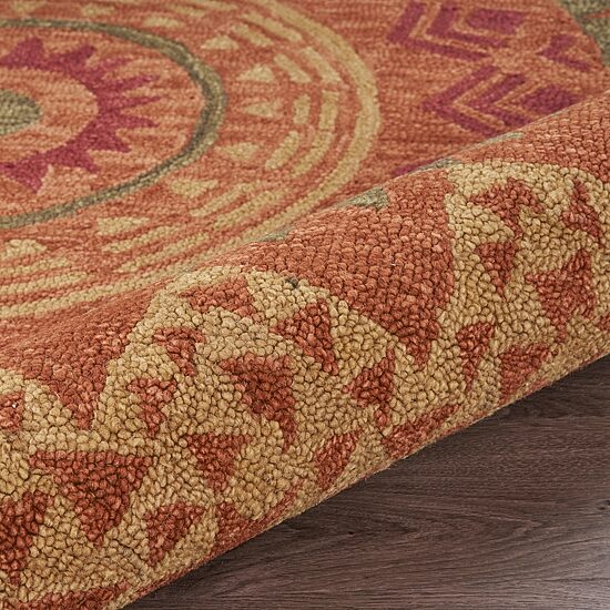 LR HOME Daisy Southwest Indoor Round Area Rug